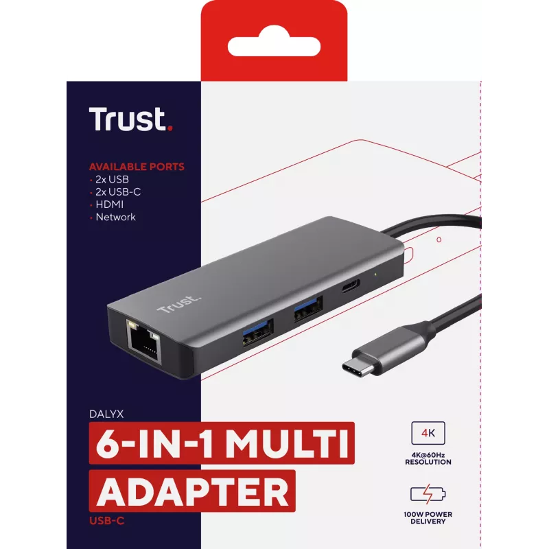Trust Dalyx USB Type-C 1000 Mbit/s hopea