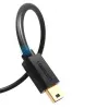 USB-kaapeli UGREEN 10385 Mini-USB 480 Mbit/s 1,5 m musta, nopea lataus