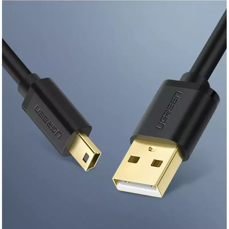 USB-kaapeli UGREEN 10385 Mini-USB 480 Mbit/s 1,5 m musta, nopea lataus