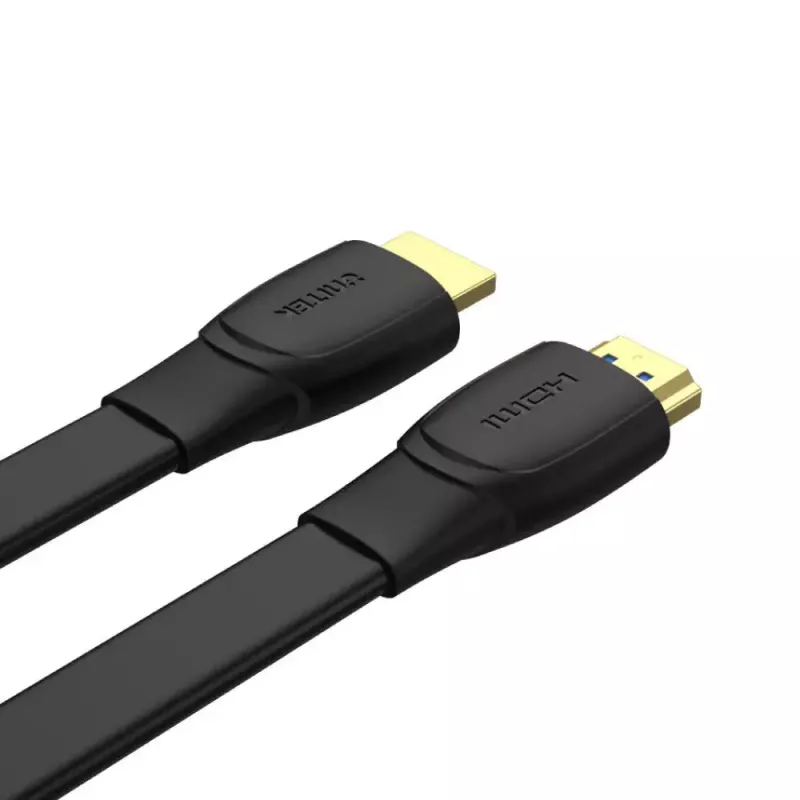 HDMI-kaapeli Unitek C11063BK-2M 2 m, HDMI 2.0, 18 Gbit/s, 4K@60Hz, ARC, litteä musta