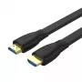 HDMI-kaapeli Unitek C11063BK-2M 2 m, HDMI 2.0, 18 Gbit/s, 4K@60Hz, ARC, litteä musta