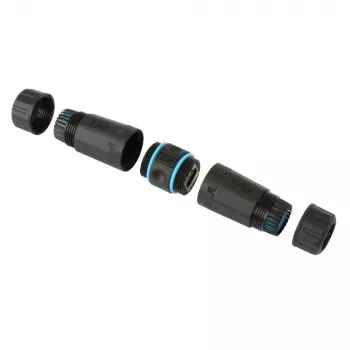 Techly IWP-MD C6-IP68T kaapelin sukupuolenmuunnin RJ-45 musta