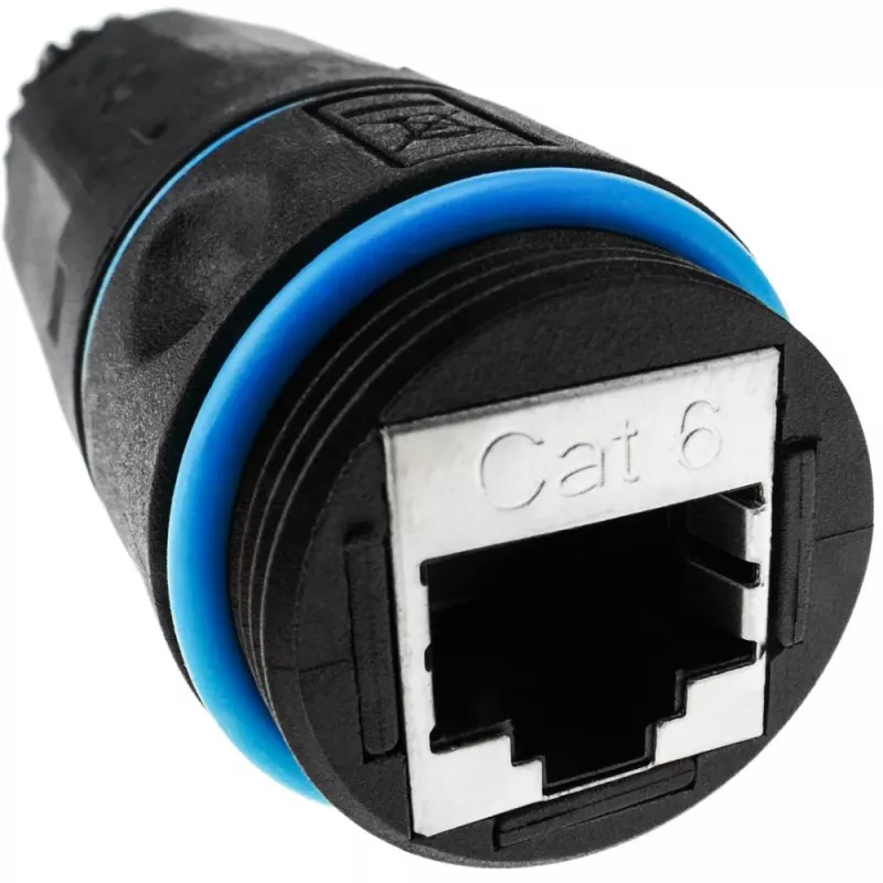Techly IWP-MD C6-IP68T kaapelin sukupuolenmuunnin RJ-45 musta