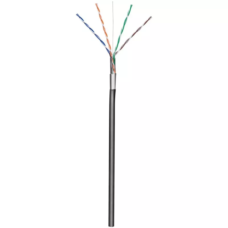 Techly F/UTP Hank -kaapeli Cat.5E CCA 305 m Solid Outdoor musta ITP8-RIS-0305LO