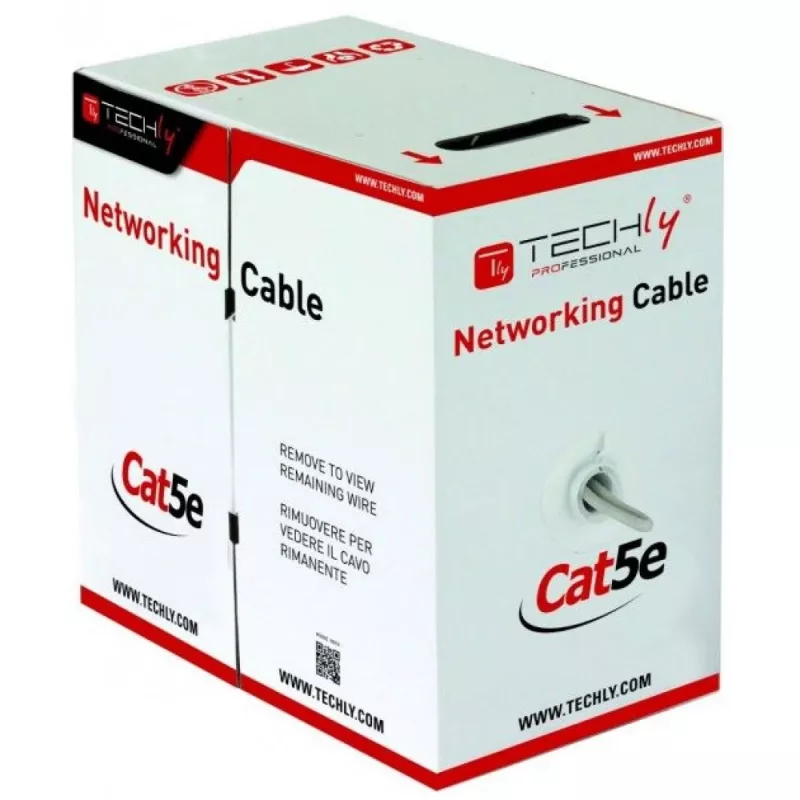 Techly F/UTP Hank -kaapeli Cat.5E CCA 305 m Solid Outdoor musta ITP8-RIS-0305LO