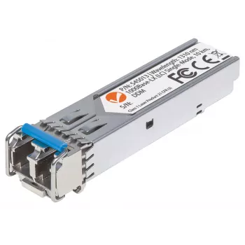 Intellinet lähetin-vastaanotinmoduuli optinen, Gigabit-kuitu-SFP, 1000Base-Lx (LC) Singlemode-portti, 10 km, aallonpituus 1310 nm, MSA-yhteensopiva, vastaa Cisco GLC-LH-SM, Ethernet, kuitu, kolmen vuoden takuu