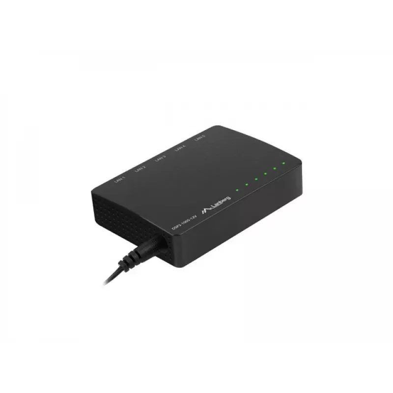 LANBERG kytkin Dsp2-1005-12v 5x 1Gb/s Unmanaged Gigabit Ethernet Desktop 12V