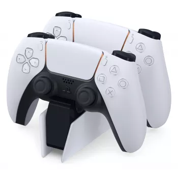 Lataustelakka Sony DualSense -lataustelakka 2 PS5-ohjaimelle, valkoinen, napsautusmekanismi