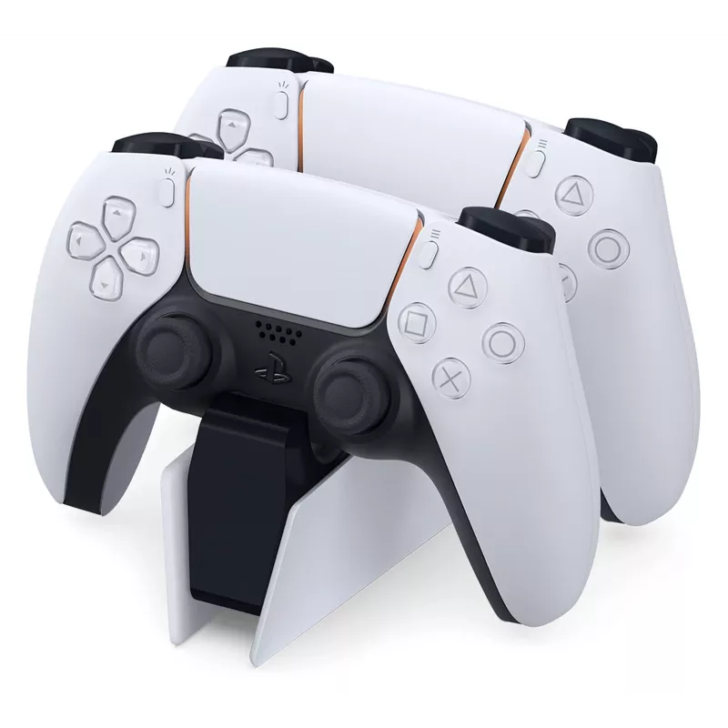 Lataustelakka Sony DualSense -lataustelakka 2 PS5-ohjaimelle, valkoinen, napsautusmekanismi