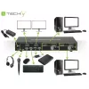 Techly IDATA DP-KVM2 KVM-kytkin musta