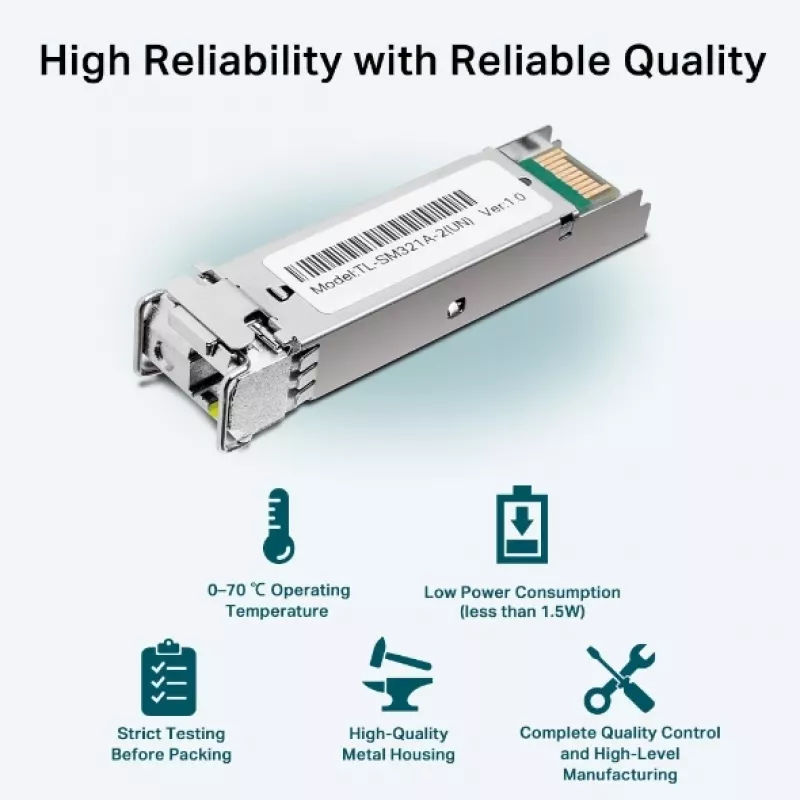 TP-Link Gigabit Single-Mode WDM Bi-Directional SFP -moduuli, kuitu, 1250 Mbit/s, SFP, LC (UPC), 9/125 µm, BX