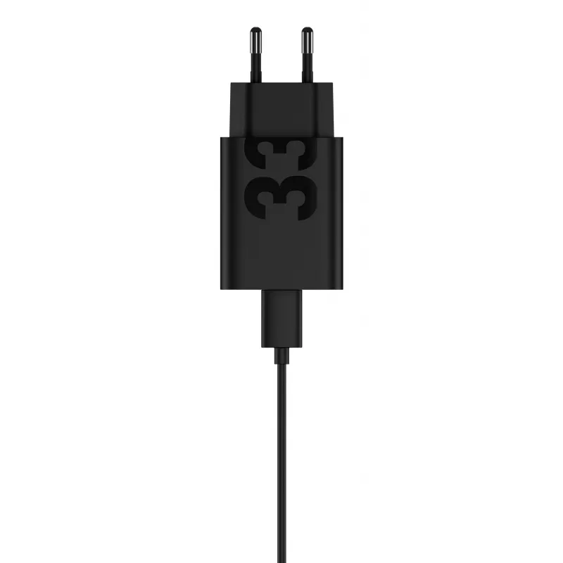 Motorola TurboPower 33W USB-C GaN -laturi musta, 1 m kaapeli, EU-pistoke
