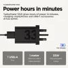 Motorola TurboPower 33W USB-C GaN -laturi musta, 1 m kaapeli, EU-pistoke