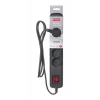 Jatkojohto ActiveJet ACJ COMBO 5G 1.5M — 5x Type-E-pistorasiaa, 1,5 m kaapeli, 2300 W, 10 A, Type-E-pistoke