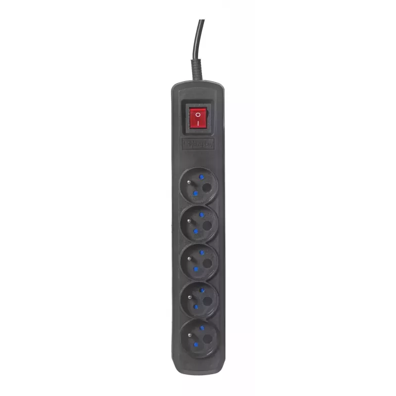 Jatkojohto ActiveJet ACJ COMBO 5G 1.5M — 5x Type-E-pistorasiaa, 1,5 m kaapeli, 2300 W, 10 A, Type-E-pistoke