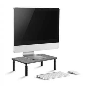 GEMBIRD MS-TABLE-01 vapaasti seisova pöytänäyttöteline – yksi näyttö, 20 kg kapasiteetti, musta, manuaalinen korkeudensäätö 100–140 mm