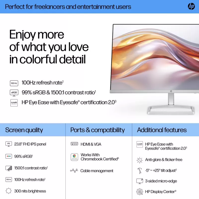HP-työpöytämonitori – Serie 5 524sf – 24
