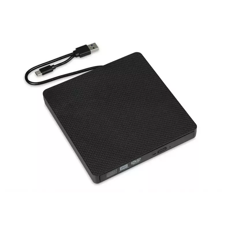 Optinen asema IBOX IED03 DVD±RW USB 3.1 Gen1 (USB-C) musta, tarjotin, 24x CD / 8x DVD
