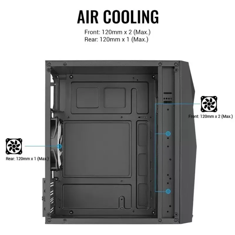 Aerocool PGS Raider Mini-G-BK-v3 tietokonekotelo, musta