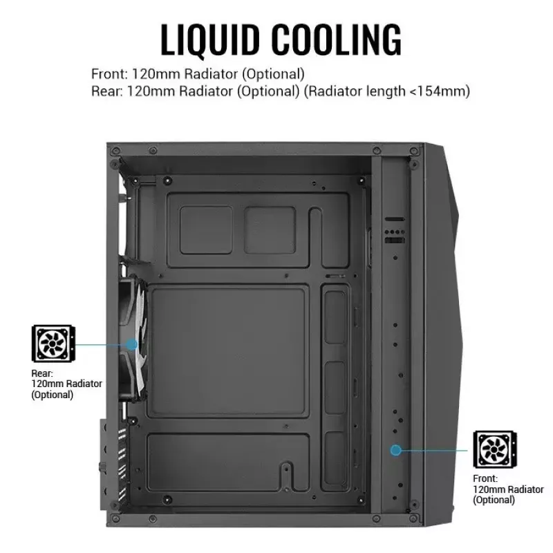 Aerocool PGS Raider Mini-G-BK-v3 tietokonekotelo, musta