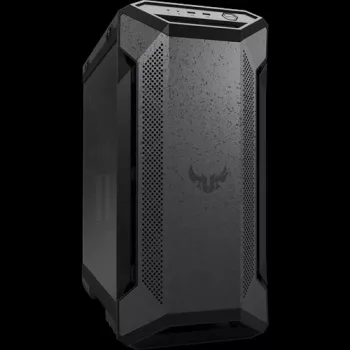 PC-kotelo ASUS TUF Gaming GT501 Midi Tower — musta, tukee ATX/Micro‑ATX/Mini‑ITX/E‑ATX, 3x120 mm edessä, 1x140 mm takana, 42 cm GPU, 18 cm CPU-jäähdytin