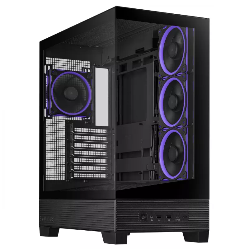 ASUS A31 Plus TG ARGB MUSTA Midi Tower