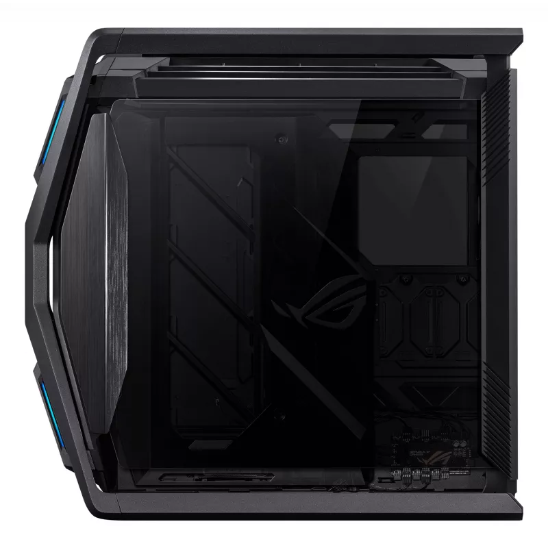 PC-kotelo ASUS ROG Hyperion GR701 BTF Edition Tower — musta, karkaistu lasi, tuki E-ATX/ATX/microATX, 46 cm GPU, 420 mm yläjäähdytin