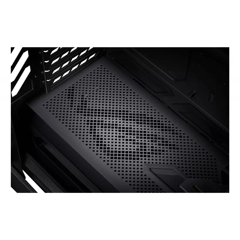 PC-kotelo ASUS ROG Hyperion GR701 BTF Edition Tower — musta, karkaistu lasi, tuki E-ATX/ATX/microATX, 46 cm GPU, 420 mm yläjäähdytin