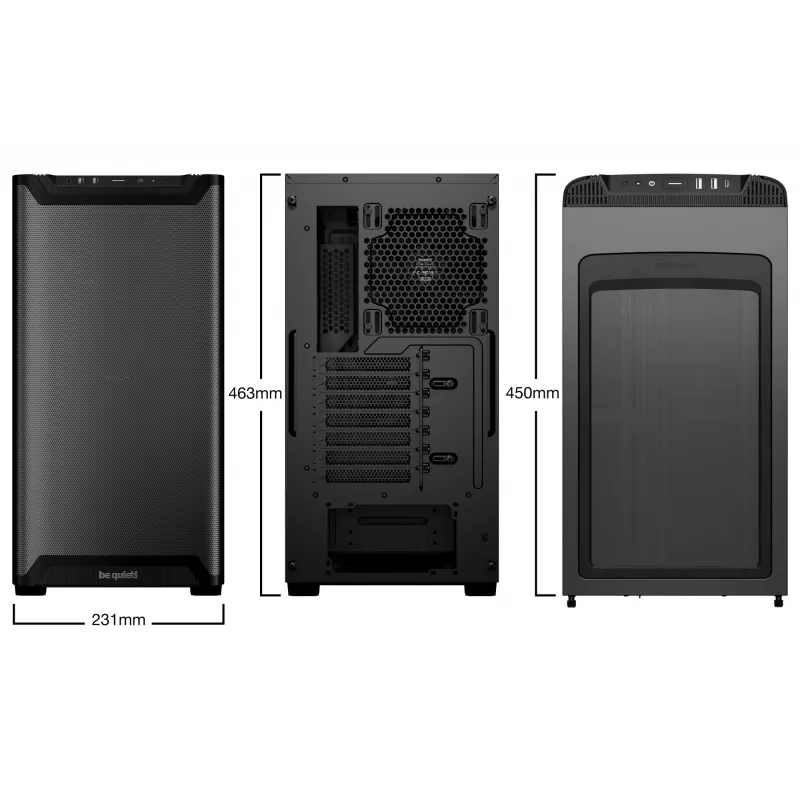 PC-kotelo be quiet! PURE BASE 501 Airflow Midi Tower musta