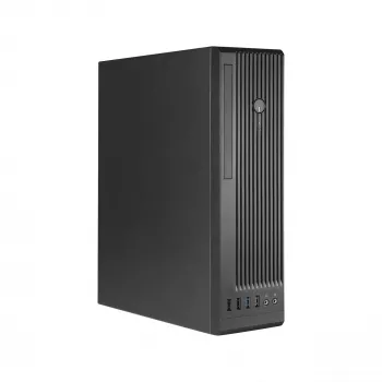 Chieftec UNI Series BE-10B-300 pienikokoinen tietokonekotelo, microATX/Mini-ITX, 300 W TFX -virtalähteellä, 2x USB 3.2 Gen 1, 2x USB 2.0, musta