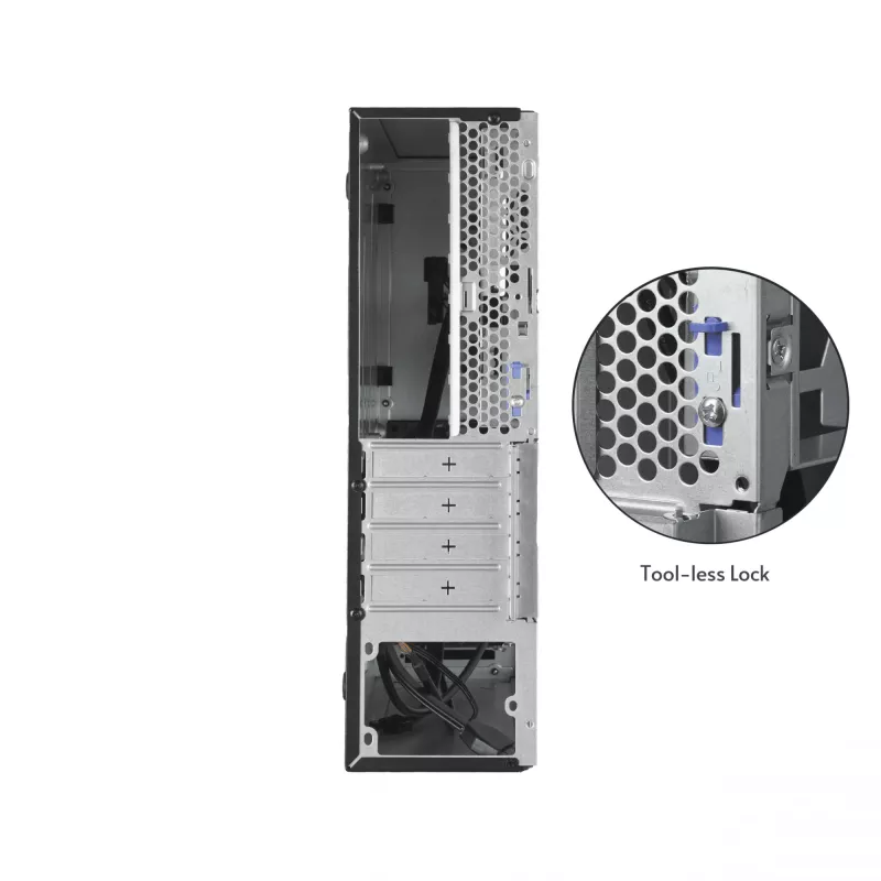 Chieftec UNI Series BE-10B-300 pienikokoinen tietokonekotelo, microATX/Mini-ITX, 300 W TFX -virtalähteellä, 2x USB 3.2 Gen 1, 2x USB 2.0, musta