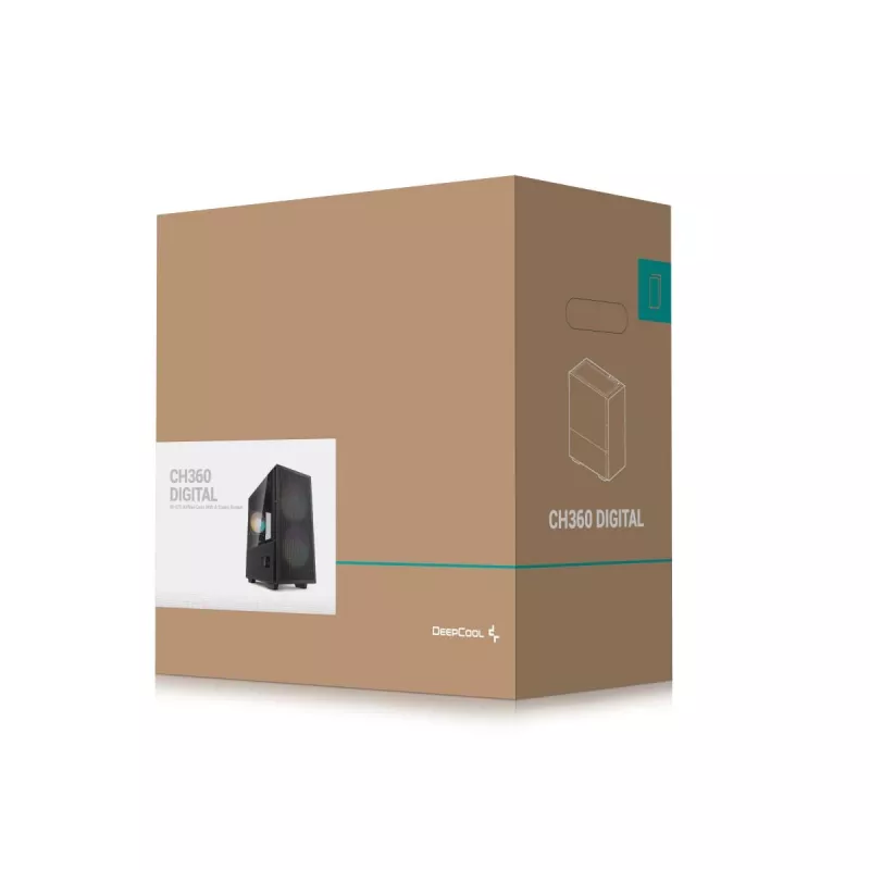 DEEPCOOL Ch360 Digital Micro Tower -kotelo – musta