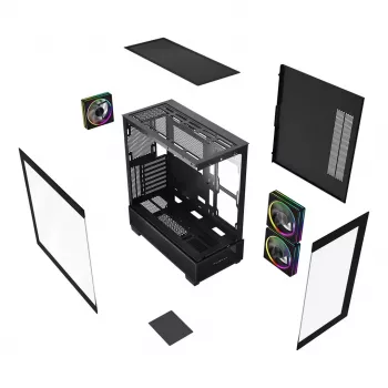 Tietokonekotelo GEMBIRD Fornax X550, ATX, musta