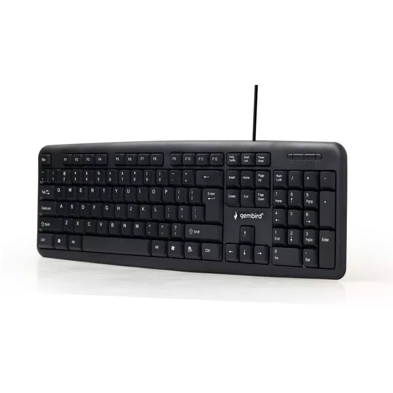 GEMBIRD KB-U-103 Standard - näppäimistö - langallinen USB - musta - Qwerty US/Int'l