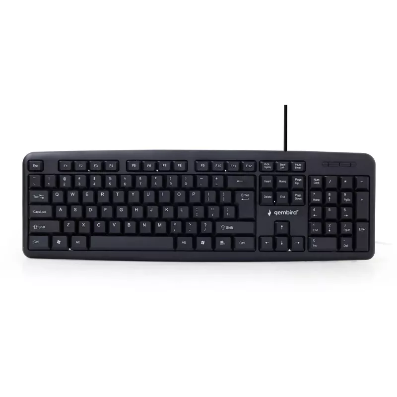 GEMBIRD KB-U-103 Standard - näppäimistö - langallinen USB - musta - Qwerty US/Int'l