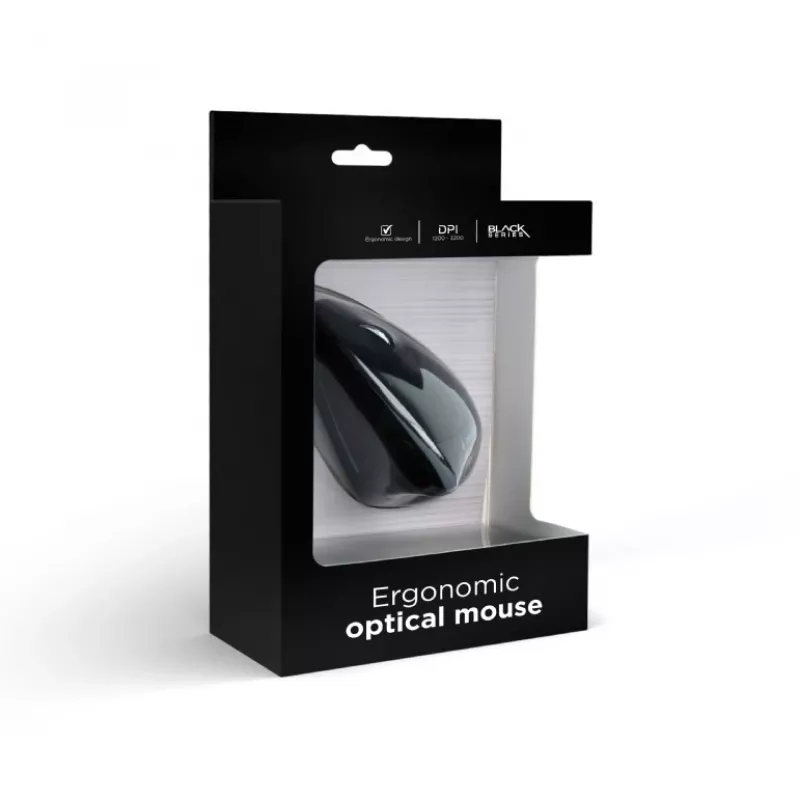 GEMBIRD optinen hiiri MUS-ERGO-01 - ergonominen, 6 painiketta, rulla, USB, musta