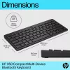 HP 350 kompakti monilaitteinen Bluetooth-näppäimistö, langaton, Bluetooth, mekaaninen, QWERTY, musta