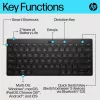 HP 350 kompakti monilaitteinen Bluetooth-näppäimistö, langaton, Bluetooth, mekaaninen, QWERTY, musta
