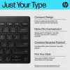 HP 350 kompakti monilaitteinen Bluetooth-näppäimistö, langaton, Bluetooth, mekaaninen, QWERTY, musta