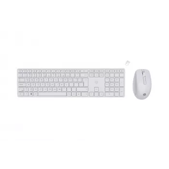 HP 650 langaton näppäimistö ja hiiri -yhdistelmä, langaton, RF Wireless, kalvomalli, QWERTY, valkoinen, hiiri sisältyy