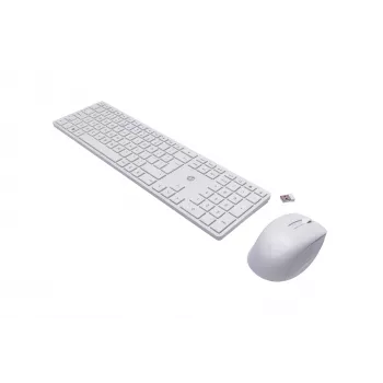 HP 650 langaton näppäimistö ja hiiri -yhdistelmä, langaton, RF Wireless, kalvomalli, QWERTY, valkoinen, hiiri sisältyy