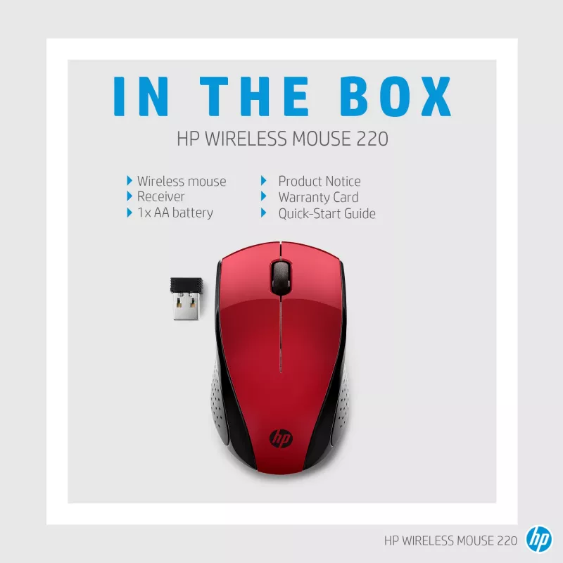 HP langaton hiiri 220 (Sunset Red)