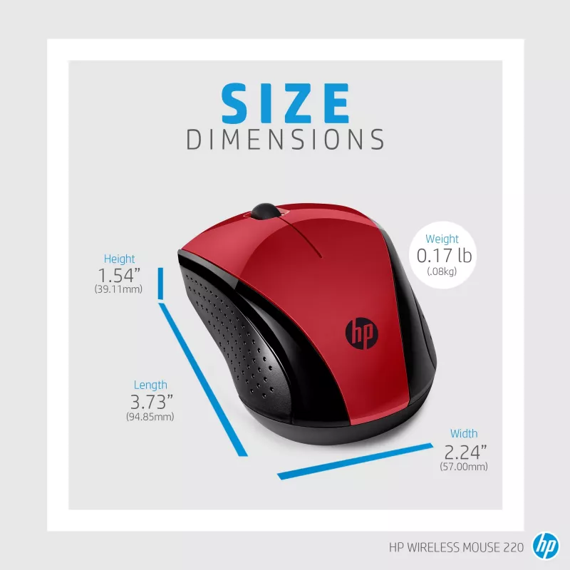 HP langaton hiiri 220 (Sunset Red)