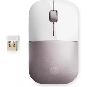 HP langaton hiiri Z3700 – valkoinen/pinkki, molempikätinen, RF langaton, 1200 dpi, pinkki, valkoinen