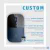 HP langaton hiiri Z3700, molempikätinen, Blue LED, RF langaton, 1200 DPI, musta, sininen