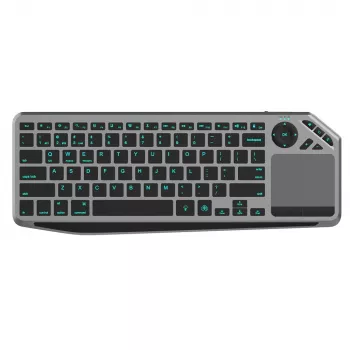 Techly ICTB9801TB -näppäimistö universaali RF langaton + Bluetooth QWERTY US English musta