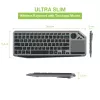 Techly ICTB9801TB -näppäimistö universaali RF langaton + Bluetooth QWERTY US English musta
