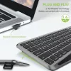 Techly ICTB9801TB -näppäimistö universaali RF langaton + Bluetooth QWERTY US English musta