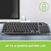 Techly ICTB9801TB -näppäimistö universaali RF langaton + Bluetooth QWERTY US English musta