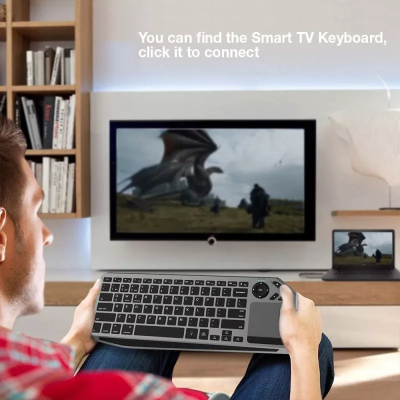 Techly ICTB9801TB -näppäimistö universaali RF langaton + Bluetooth QWERTY US English musta